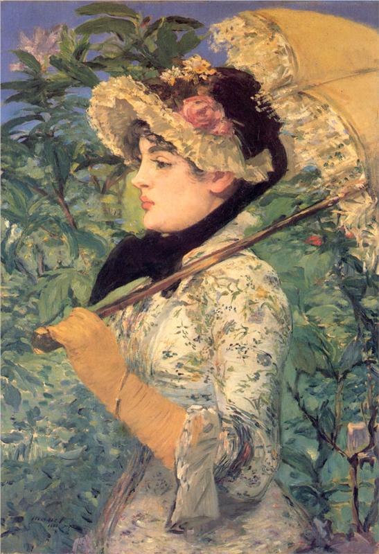 Spring (Study of Jeanne Demarsy), 1882 - Edouard Manet Painting